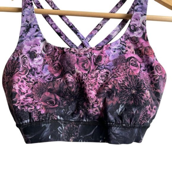 Lululemon Energy Bra *Nulux In Bloom Energy Bra Size 8 Multi - Picture 3 of 8